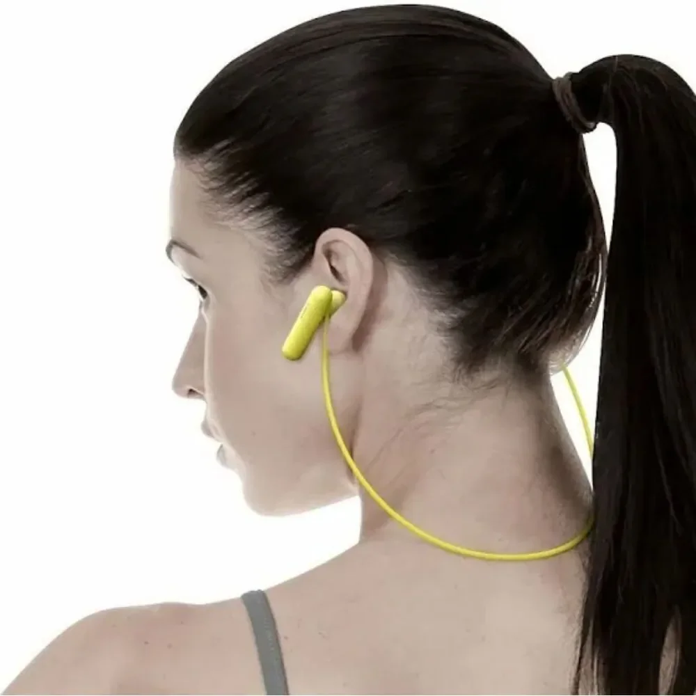 🩵NIB Sony Yellow WI-SP500 Extra Bass Bluetooth Wireless Sports Earbuds